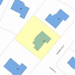 149 Greenwood St, Newton MA  02459-3007 plot plan