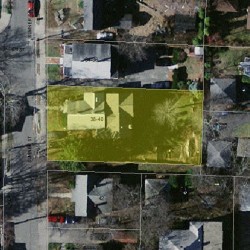 38 Sumner St, Newton MA  02459-1641 aerial view