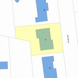 24 Helene Rd, Newton MA 02468-1025 plot plan