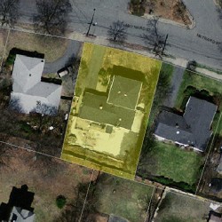 30 Maynard St, Newton MA  02465-1354 aerial view