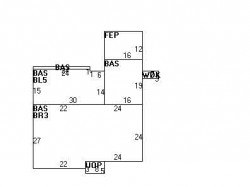 44 Sharpe Rd, Newton MA 02459-3054 floor plan