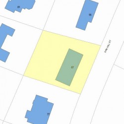 67 Oak Hill St, Newton MA  02459-3454 plot plan