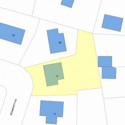 15 Normandy Rd, Newton MA  02466-2513 plot plan