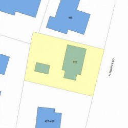 169 Albemarle Rd, Newton MA  02460-1324 plot plan