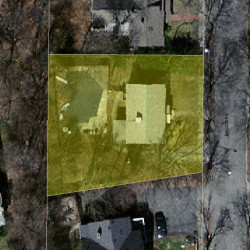 9 Bacon Pl, Newton MA 02464-1003 aerial view