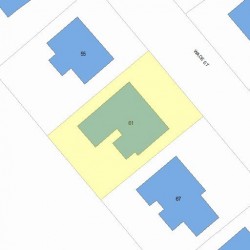 61 Wade St, Newton MA  02461-1714 plot plan