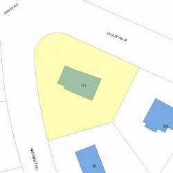 151 Valentine St, Newton MA 02465-3029 plot plan