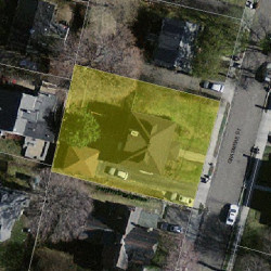 77 Grasmere St, Newton MA  02458-2210 aerial view