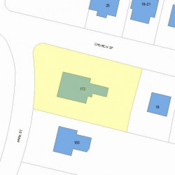 172 Park St, Newton MA  02458-2044 plot plan