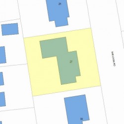 27 Sheldon Rd, Newton MA 02459-2737 plot plan