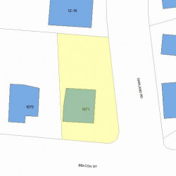 1071 Beacon St, Newton MA  02459-1703 plot plan