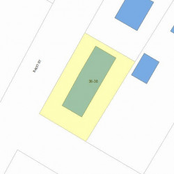 36 Saco St, Newton MA  02464-1338 plot plan