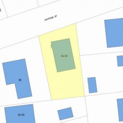 54 Chaske Ave, Newton MA  02466-1117 plot plan