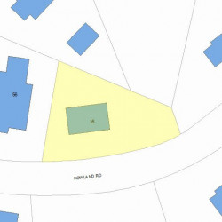 16 Howland Rd, Newton MA 02465-2938 plot plan