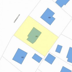 126 Albemarle Rd, Newton MA 02460-1135 plot plan