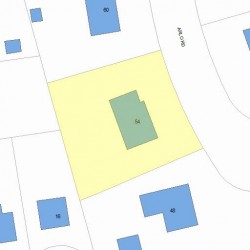 54 Arlo Rd, Newton MA 02464-1001 plot plan