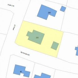 256 Park St, Newton MA 02458-2313 plot plan