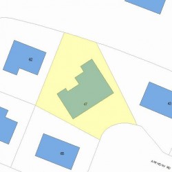 47 Anthony Rd, Newton MA  02460-1137 plot plan