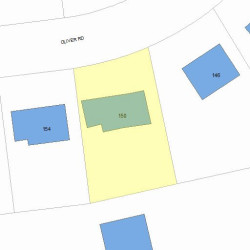 150 Oliver Rd, Newton MA  02468-2321 plot plan
