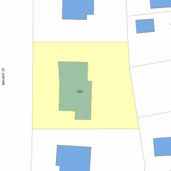 696 Walnut St, Newton MA  02459-1418 plot plan