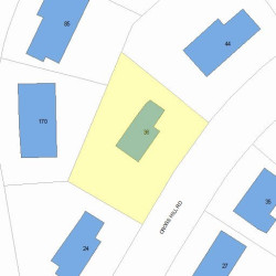36 Cross Hill Rd, Newton MA 02459-3121 plot plan