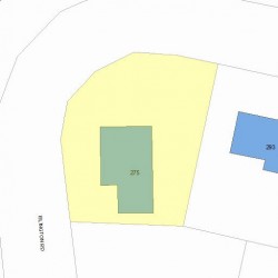 275 Islington Rd, Newton MA  02466-1020 plot plan