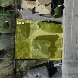 359 Linwood Ave, Newton MA 02460-1342 aerial view