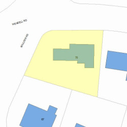 70 Wendell Rd, Newton MA 02459-2611 plot plan
