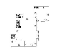 157 Elgin St, Newton MA  02459-2301 floor plan