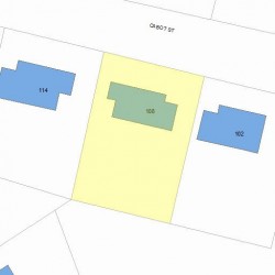 108 Cabot St, Newton MA 02458-2509 plot plan