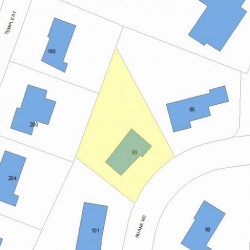 93 Ruane Rd, Newton MA  02465-2627 plot plan