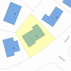 127 Cotton St, Newton MA 02458-2639 plot plan