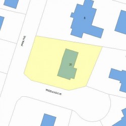 20 Park Ave, Newton MA 02458-2608 plot plan