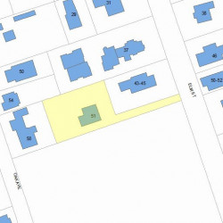 51 Elm St, Newton MA  02465-1863 plot plan