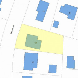 129 Garland Rd, Newton MA  02459-1741 plot plan