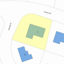 61 Winston Rd, Newton MA 02459-3014 plot plan