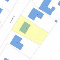 19 Elmhurst Rd, Newton MA 02458-2206 plot plan