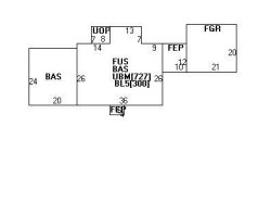 36 Cobb Pl, Newton MA  02468-1803 floor plan