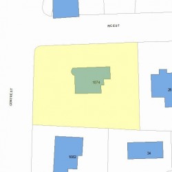 1074 Centre St, Newton MA  02459-1542 plot plan