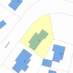 76 Cotton St, Newton MA 02458-2622 plot plan