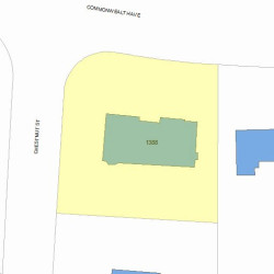 386 Chestnut St, Newton MA 02465-2952 plot plan