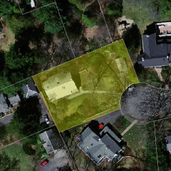 11 Crocker Cir, Newton MA 02465-2410 aerial view