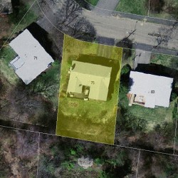 75 Andrew St, Newton MA  02461-2144 aerial view