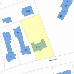 24 Hamlet St, Newton MA  02459-2315 plot plan