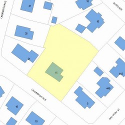 15 Lindbergh Ave, Newton MA  02465-1634 plot plan