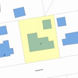 33 Mason Rd, Newton MA 02459-1505 plot plan