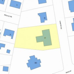 23 Exmoor Rd, Newton MA  02459-1207 plot plan