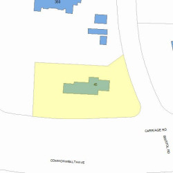 45 Bristol Rd, Newton MA  02465-2950 plot plan