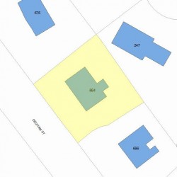 684 Dedham St, Newton MA 02459-2937 plot plan