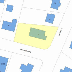 5 Winchester Rd, Newton MA 02458-1909 plot plan